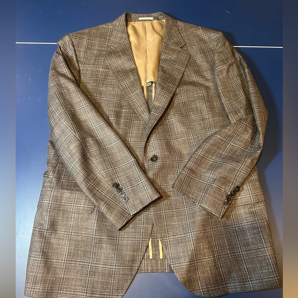 Peter Millar Brown Sport Coat with Textured Wool